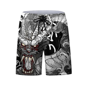 Shorts de boxe et MMA unisexe grande taille, taille élastique, séchage rapide, respirant, extensible, pour entraînement de kickboxing, Muay Thai et gym - Product Image 2
