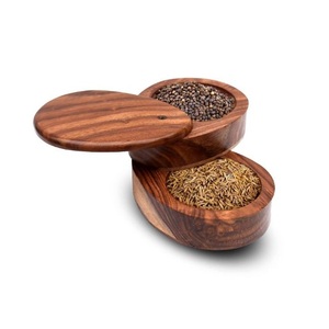 Caja de té de bambú Natural, organizador de madera con 6 compartimentos para almacenamiento, utensilios de cocina, caja de especias - Product Image 5