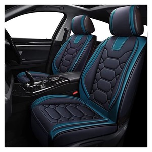 7-Piece PVC Leather Car Seat Covers with Ice Silk Cushion - Full Set