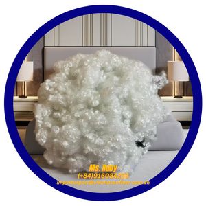 Vietnam Grapa Fibra de poliéster 15D HCS Blanco Reciclado Hueco Conjugado Siliconized Relleno Juguete Almohada Edredón Manta Sofá Muebles - Product Image 1