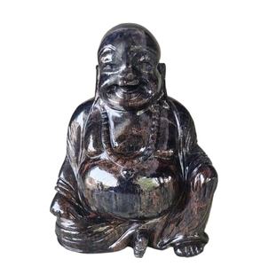 Estatua de Buda Sonriente Tallada a Mano, Decoración para el Hogar Más Vendida en 2022, Piedra Preciosa de Aventurina Azul Natural, Gemas Rudra de la India - Product Image 6