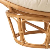 Handmade Rattan Papasan Double Chair Sofa Furniture High Quality Lounge Chair with Cushioned Seat for Indoor and Outdoor Use