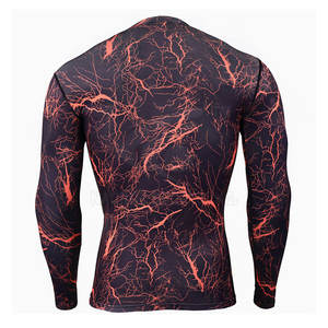 Rash Guard avec coutures plates pour un maximum de confort et de flexibilité Hommes Surf Rash Guard avec tissu élastique - Product Image 3