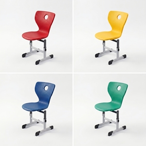 Bureau d'école moderne et durable, chaise colorée, plateau de table en bois, hauteur réglable, design contemporain, garantie de 2 ans, salle de classe - Product Image 6