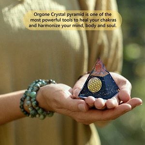 Vente en gros pyramide d'orgone en tourmaline noire pyramide d'orgonite faite à la main pour la protection contre les CEM et la mise à la terre pour la guérison énergétique - Product Image 5