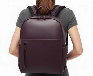 Mochila clásica de cuero genuino para mujer con cremallera, bolso para portátil y uso diario para la escuela y la universidad - Product Image 5