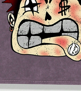 Xu Hướng Người Đàn Ông Của Tùy Chỉnh Vui Vẻ Graffiti Chân Dung In T-Shirt Giản Dị Ngắn Tay Áo Thả Vai Thiết Kế Axit Rửa T-Shirt Cho Nam Giới Của - Product Image 4