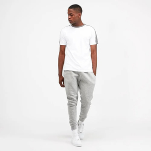 Cómodo ajuste francés Terry Plain Jogger pantalones de chándal con logotipo personalizado para hombre Heather Grey pantalones de chándal tarifa al por mayor precio barato 2025 - Product Image 1