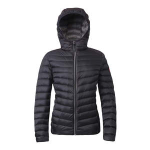 Women's Autumn/Winter Ultra-Light Quilted Stand Puffer Coat Breathable Canvas <b>Jacket</b> Cotton Filling Nylon Lining <b>Packable</b> Raw - Product Image 4