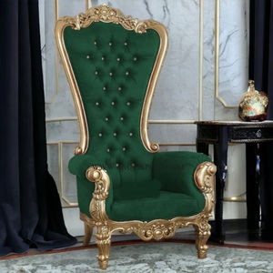 Dernier siège en velours jaune design avec matériau en bois Chaise de canapé décorative pour scène de mariage Fournisseur en gros Chaise de fête pour événements - Product Image 5