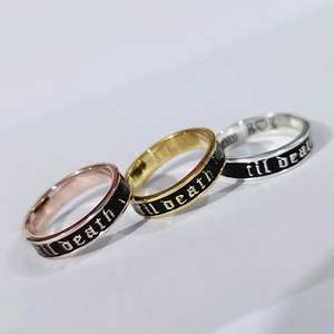 วงแหวน Til Death DO US Part band เสนอแหวนเป็นของขวัญจิวเวลรี่ Til Death เครื่องประดับอินเทรนด์แหวน - Product Image 4