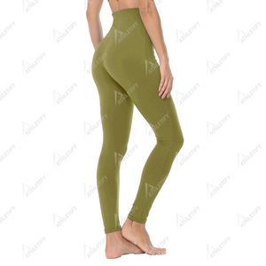 Mallas de yoga suaves y elásticas con cintura elástica para mujer, pantalones deportivos y de gimnasio de cintura alta para correr, entrenamiento y entrenamiento, venta - Product Image 1