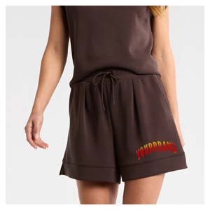 300GSM ลำลองสำหรับผู้หญิงกางเกงขาสั้นคุณภาพสูงผ้าฝ้าย100% ความยาวสั้นมีกระเป๋าข้าง - Product Image 4