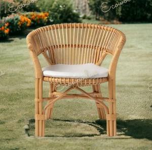 Chaise en rotin de conception ergonomique chaise de jardin en bambou naturel avec accoudoir - Product Image 3