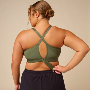 Sujetador deportivo alto para mujer para Yoga Fitness, almohadilla de espuma extraíble transpirable, copas triangulares para Bikini, soporte medio frontal - Product Image 3