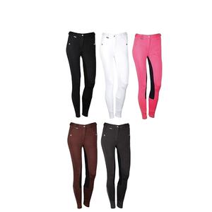 Pantalones de asiento completo de silicona para mujer, cómodos pantalones de montar elásticos para deportes ecuestres, protectores y calentadores de piernas duraderos - Product Image 1