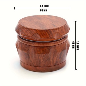 High Quality 40mm 50mm 55mm 63mm Wooden <b>Grinder</b> Set for Herbs Novelty Unique Wood New Roller Smoking <b>Metal</b> Herb <b>Grinder</b> - Product Image 5