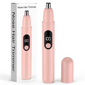 Tondeuse portable rechargeable sans fil pour nez, oreilles et sourcils, double lame, en plastique, pour hommes et femmes, usage domestique et en camping-car - Product Image 2
