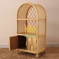 Armoire en arc de marguerite en rotin naturel écologique pour garde-robe d'enfants au design époustouflant fabriqué à la main au Vietnam