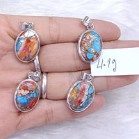 Pendentifs artisanaux en argent sterling 925 avec pierre précieuse turquoise huître, prix de gros, bijoux en argent