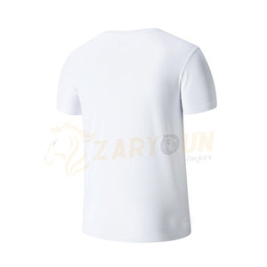 Gran oferta de Camiseta deportiva para hombre, logotipo impreso personalizado, último diseño nuevo, tela transpirable de secado rápido para Fitness, la mejor calidad, Color blanco - Product Image 2