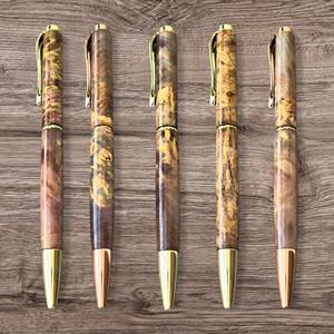 ปากกาลูกลื่นไม้ลายสวยหรู พร้อมสลักโลโก้ตามสั่ง ปากกาสไตลัส ดีไซน์ไม้ลายไม่ซ้ำใคร - Product Image 1