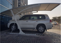 Abri de voiture moderne Starshine de haute qualité en membrane PVDF, abri de voiture double en acier, abri de voiture extérieur, toiture de carport en PVC