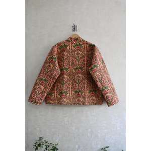 Veste matelassée en coton à imprimé floral, tissée, à manches longues, faite à la main, ethnique, pour l'hiver, pour un usage décontracté et les voyages - Product Image 4