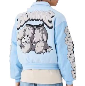 Fabricante personalizado de alta calidad bordado mangas de cuero Letterman Varsity chaquetas para hombres Varsity chaqueta para hombre - Product Image 2