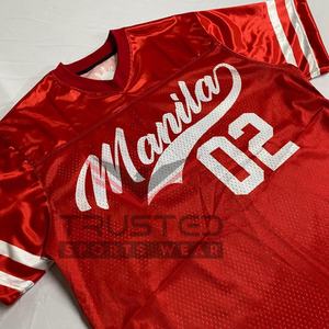 Camiseta de Malla de Fútbol Americano 100% Poliéster, Manga Corta, Transpirable, Personalizable, MOQ Bajo, Venta al Por Mayor - Product Image 2