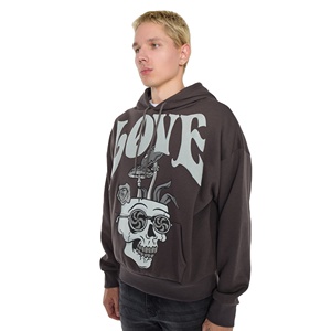 Sweats à capuche épais personnalisés pour hommes Logo Sweats à capuche oversize pour hommes Impression bouffante - Product Image 5