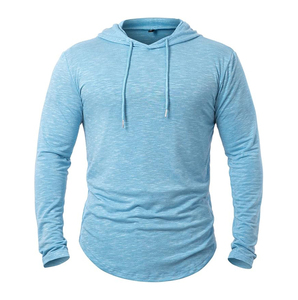 Pull à capuche athlétique à manches longues pour hommes T-shirt de course à pied à séchage rapide personnalisé pour les sports d'hiver - Product Image 1