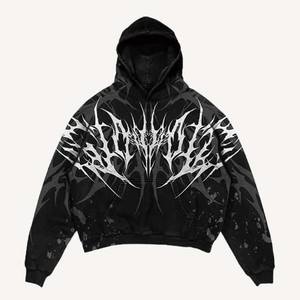 Chất Lượng Cao Cộng Với Kích Thước Người Đàn Ông Của Nặng Trọng Lượng Lông Cừu Áo 100% Bông Dệt Kim Áo Thêu Logo In Ấn New York Phong Cách - Product Image 4