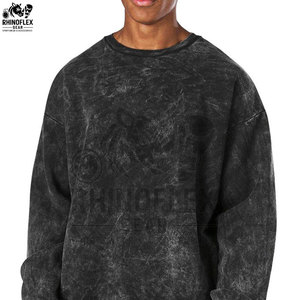 Sweat-shirts en molleton de coton mélangé pour hommes, lavage à l'acide, différentes couleurs personnalisées, de haute qualité, confortables, vente chaude, nouveau design - Product Image 6
