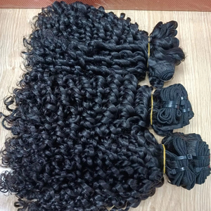 100% Cheveux humains vierges vietnamiens bruts Pixie Curly Trame Couleur naturelle Haute qualité Prix de gros pas cher - Product Image 1