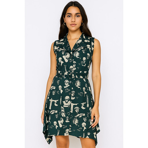 ชุดเดรสแขนกุดสีเขียว - Product Image 1