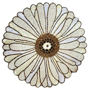 Handmade Embroidery Beaded Vintage Eco-Friendly Durable Round <b>Place</b> <b>Mat</b> for Home Wedding Customizable Size & Color - Product Image 1