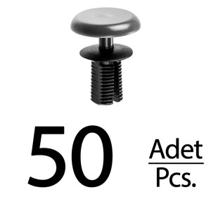 Clips de Retención para Paneles Interiores de Automóviles, GRIS NEGRO - 50 Piezas - Product Image 1