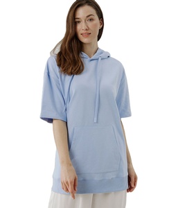 Pull à capuche surdimensionné de haute qualité épais Double couche polaire vierge coton respirant grande taille été col à capuche - Product Image 1