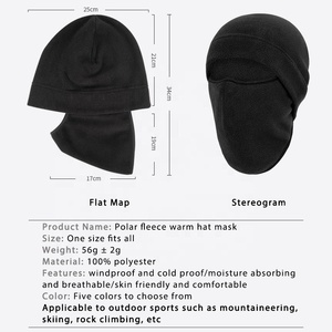 Windproof Polyester Winter Fleece <b>Face</b> Skimask Man Balaclava for Adult Daily Use - Product Image 2