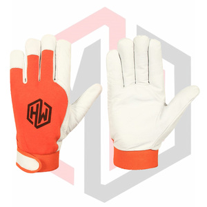 ถุงมือป้องกันงานก่อสร้าง หนังสังเคราะห์ ป้องกันมือ สำหรับช่างซ่อมเครื่องจักร พร้อมโลโก้สั่งทำพิเศษ - Product Image 1