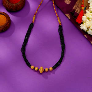 Kanthasakhi kolhapuri โชคเกอร์ thushi ทอง-สร้อยคอทำมืออย่างดี - Product Image 1