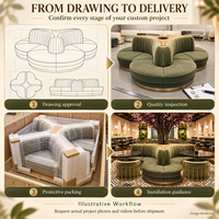 Ensemble de Mobilier de Restaurant Moderne de Haute Qualité, Canapé Banquette en Velours, Table et Chaises pour Restaurants et Bars en Bois