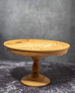 VAN CAKE HECHO A MANO PERSONALIZADO Venta al por mayor Acacia Madera Natural Color Acacia Madera Soporte para pastel Madera tallada a mano - Product Image 3