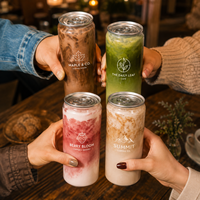 Boîtes en PET personnalisées AT PACK pour café, matcha et jus, emballages de boissons de 12 oz, 16 oz, 330 ml