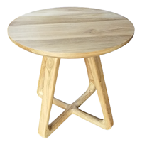 Meubles de salon, table basse ronde en teck massif, design moderne fait à la main, en provenance d'Indonésie