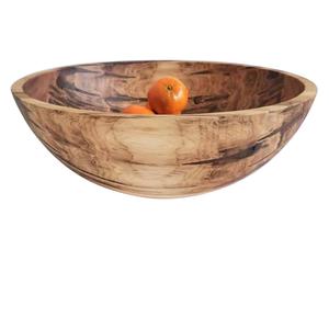 Bol de présentation pour mariage, bol de service en bois rond, forme personnalisée, bol en bois pour la cuisine, adapté aux hôtels et restaurants - Product Image 2