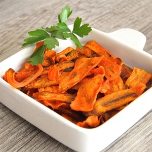 Tiras de zanahorias secas orgánicas, sabrosas patatas fritas de zanahoria en rodajas secas, suministro a granel con excelente sabor - Product Image 1