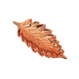 Elegant Design Leaf Shape Food Serving Dish Copper Polished <b>Dessert</b> Serving Dish by Royal Home Collection Suppliers - Product Image 1