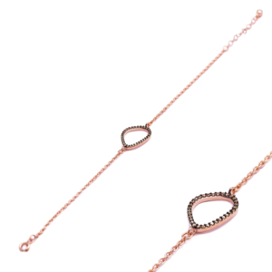 Forse <b>Chain</b> Black CZ Black Ink Stone Oval Geometric Shape Charm Wholesale 925 Sterling Silver Fine Jewelry - Product Image 1